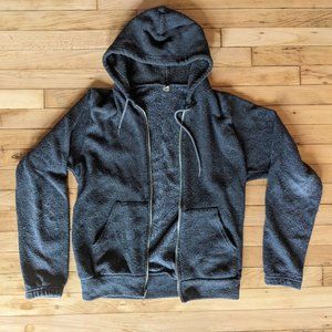 2013 American Apparel Nantucket Fleece Zip Hoodie Small Gray
